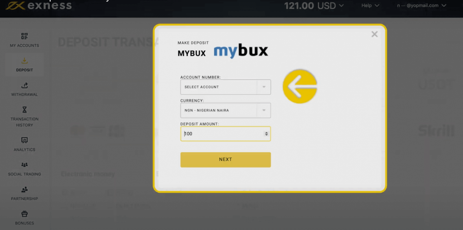 Deposit and Withdrawal on Exness using MyBux in Africa Deposit and Withdrawal on Exness using MyBux in Africa