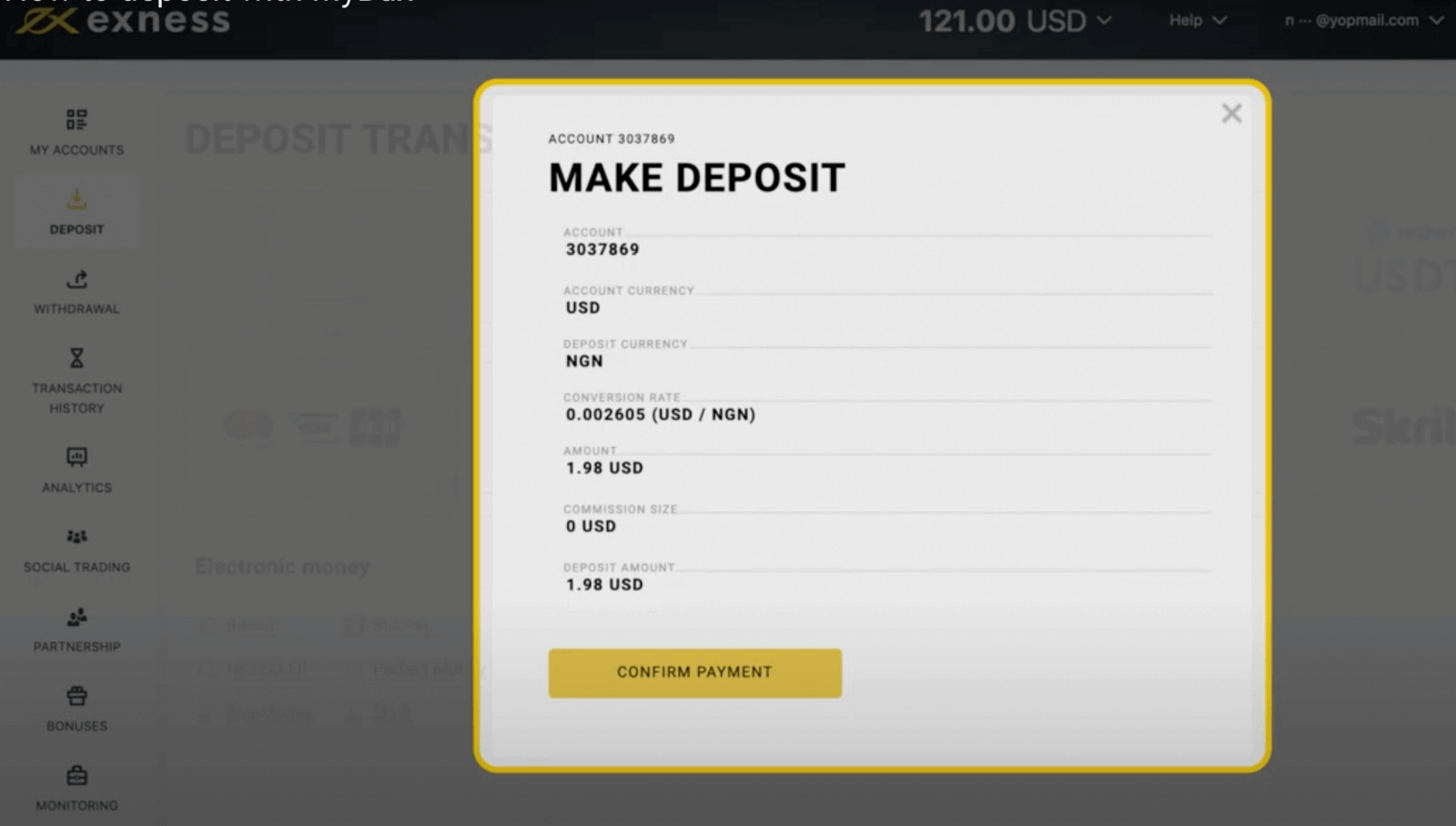 Deposit and Withdrawal on Exness using MyBux in Africa Deposit and Withdrawal on Exness using MyBux in Africa