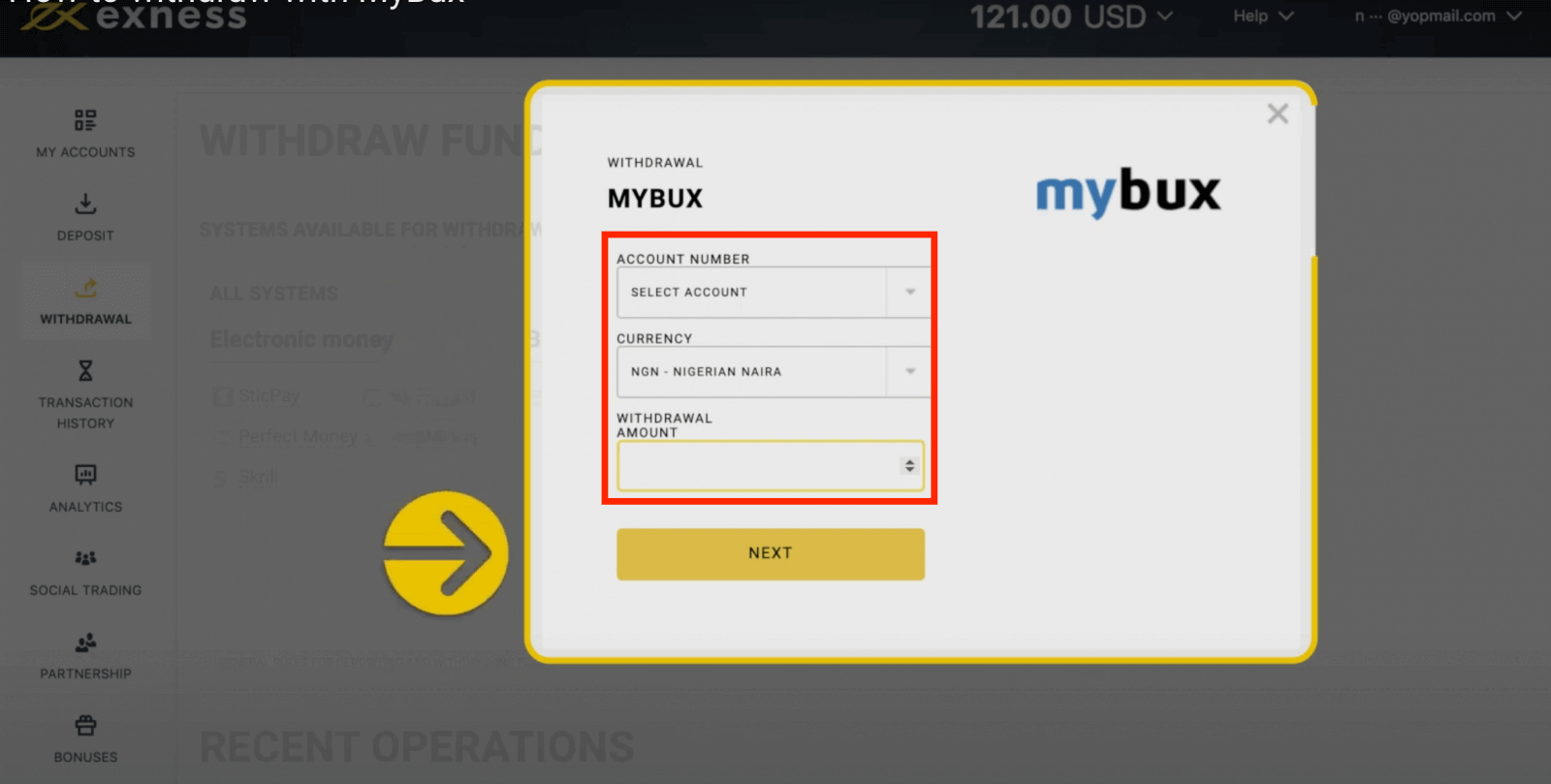 Deposit and Withdrawal on Exness using MyBux in Africa Deposit and Withdrawal on Exness using MyBux in Africa