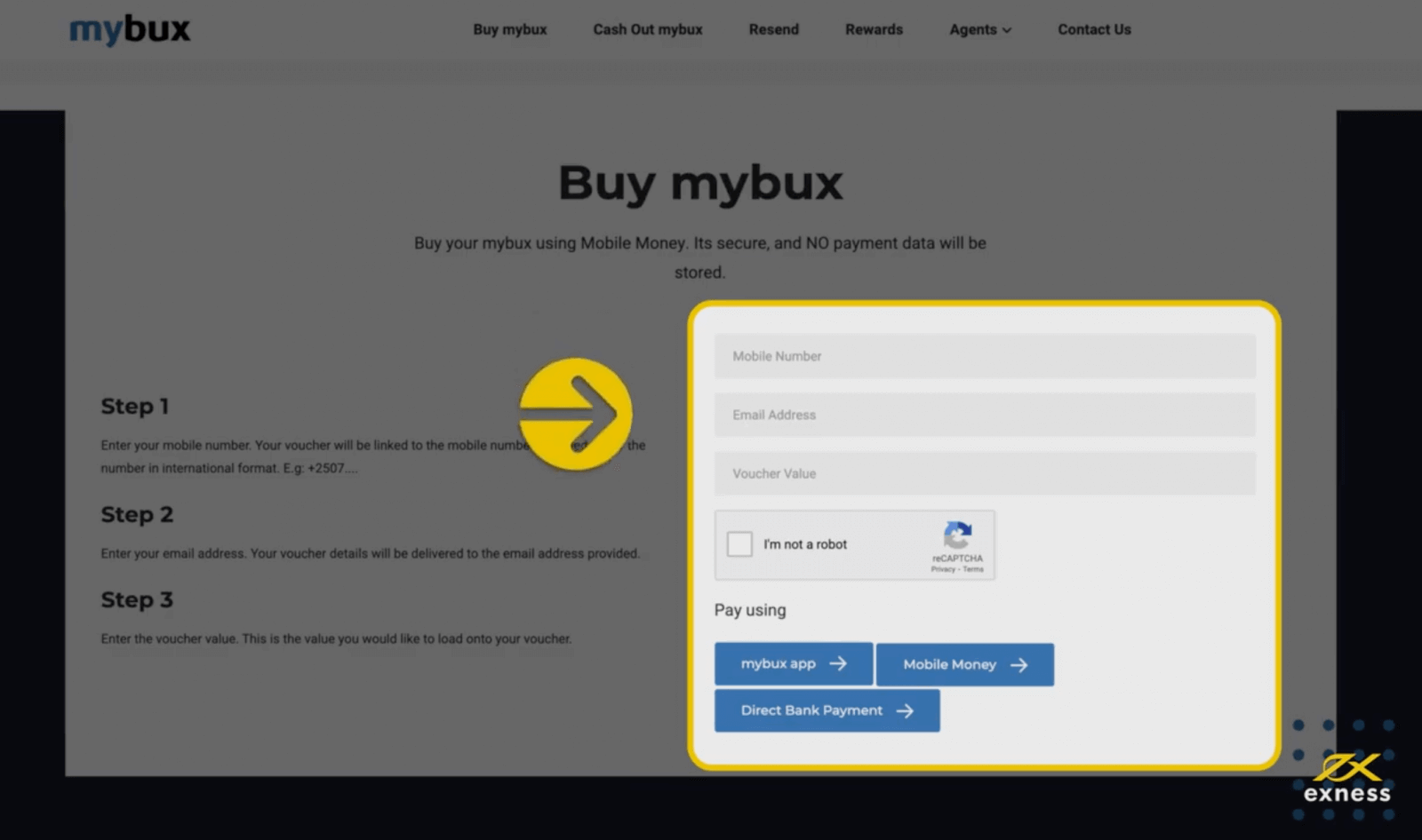 Deposit and Withdrawal on Exness using MyBux in Africa Deposit and Withdrawal on Exness using MyBux in Africa