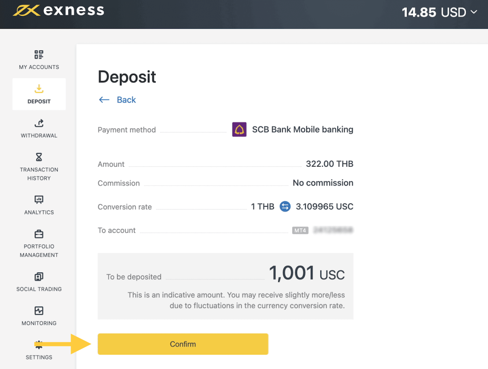 Deposit and Withdrawal on Exness using SCB Bank Mobile Banking Deposit and Withdrawal on Exness using SCB Bank Mobile Banking