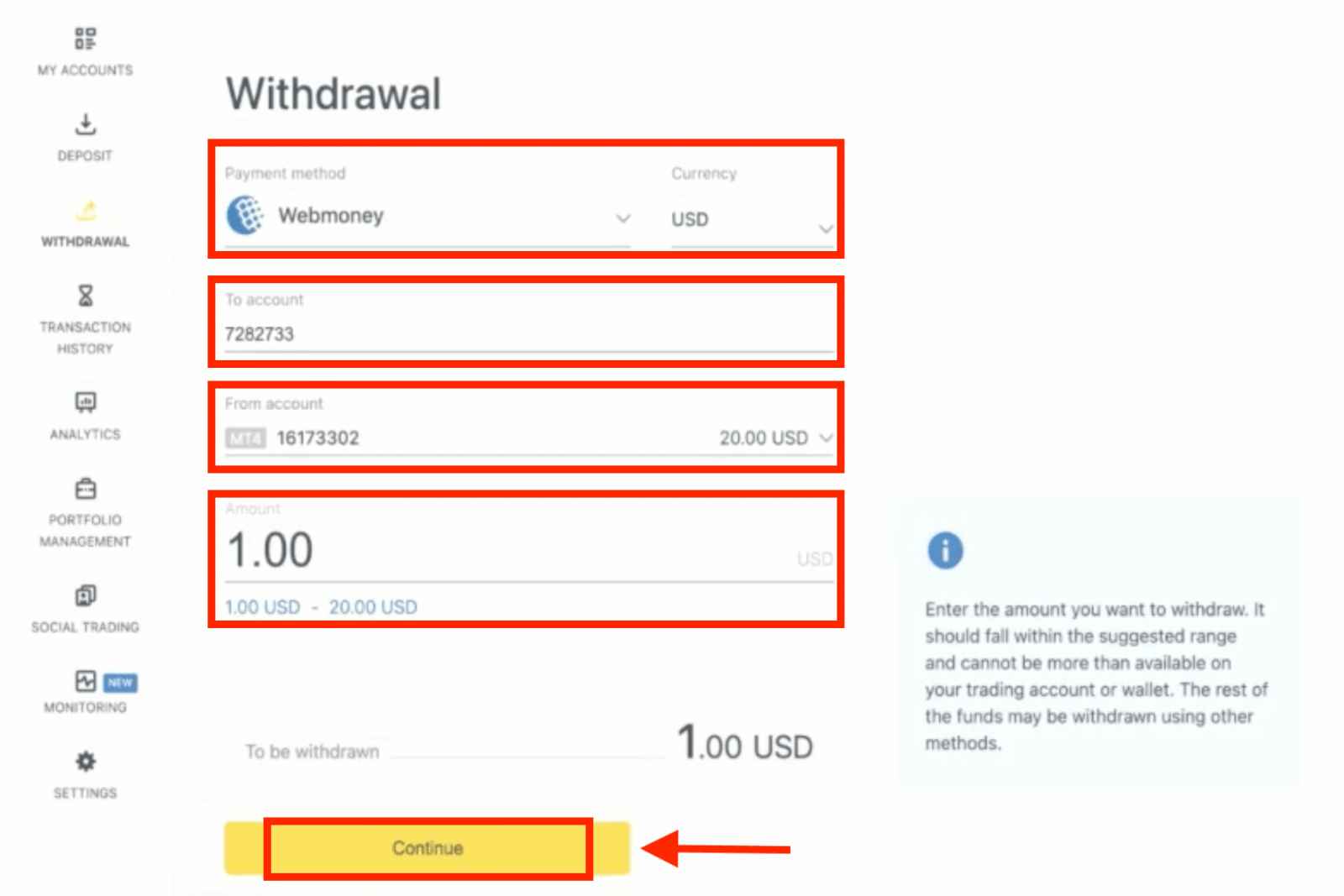Deposit and Withdrawal on Exness using WebMoney Deposit and Withdrawal on Exness using WebMoney