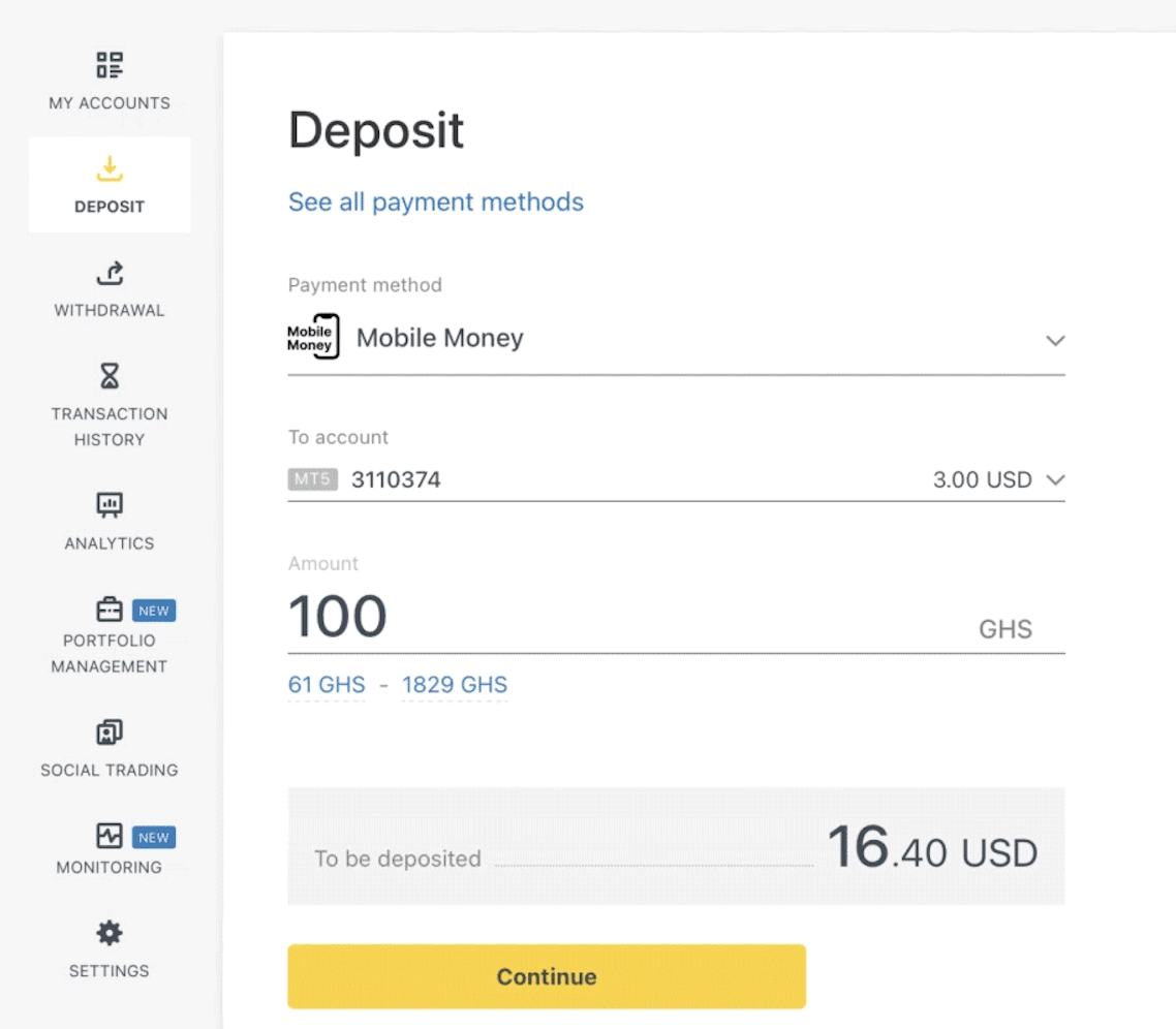 Deposit and Withdrawal using Mobile Money on Exness Deposit and Withdrawal using Mobile Money on Exness