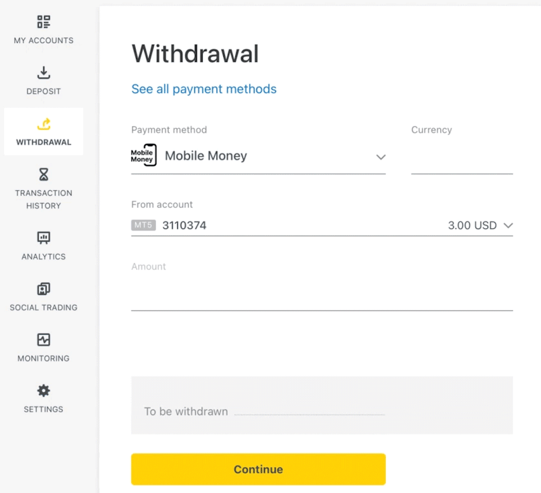 Deposit and Withdrawal using Mobile Money on Exness Deposit and Withdrawal using Mobile Money on Exness