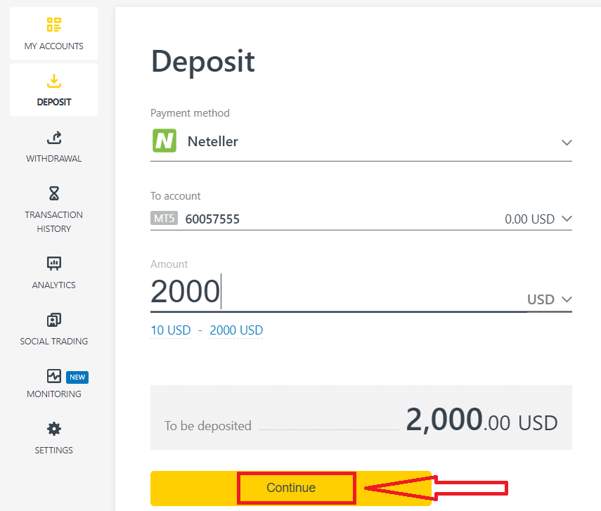 Deposit and Withdrawal using Neteller on Exness Deposit and Withdrawal using Neteller on Exness