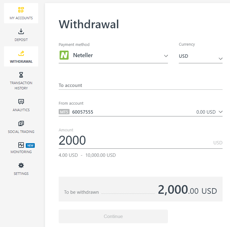 Deposit and Withdrawal using Neteller on Exness Deposit and Withdrawal using Neteller on Exness