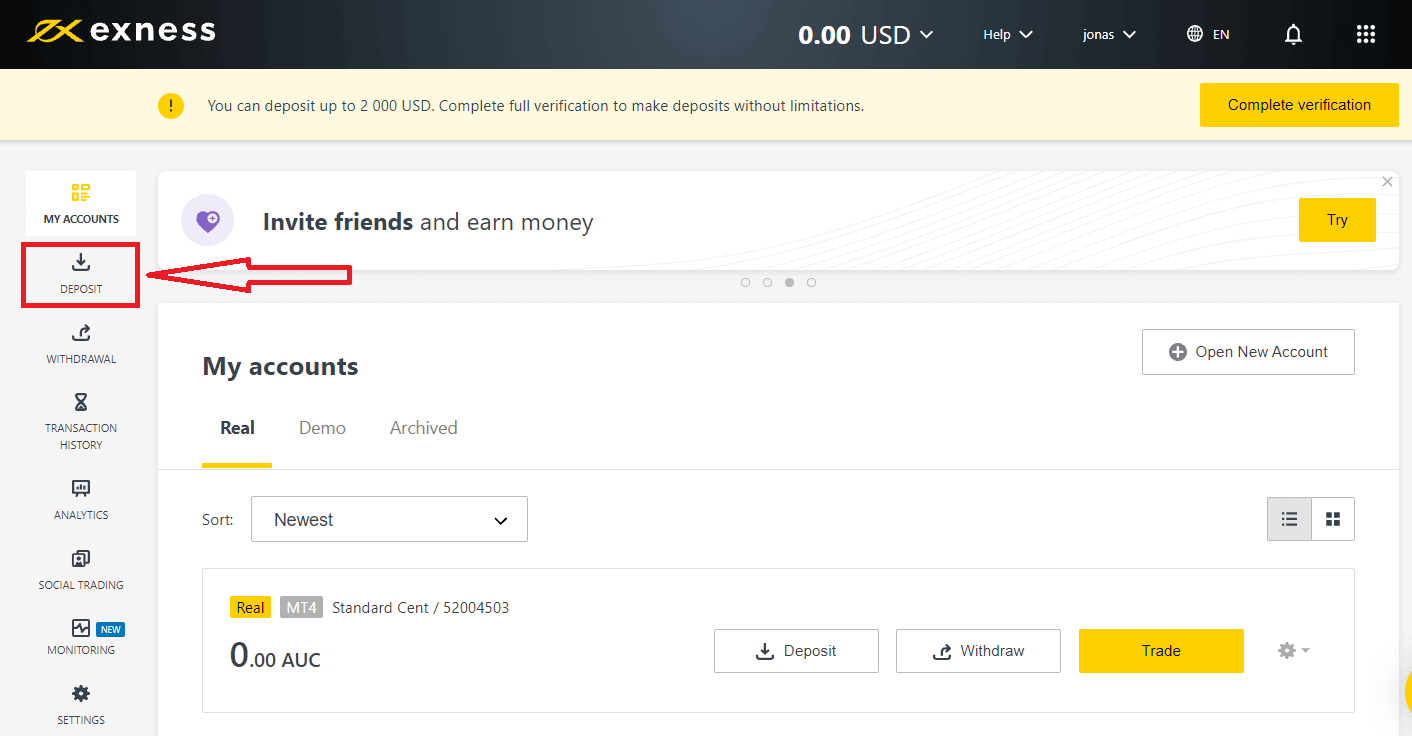 How To Deposit Money on Exness How To Deposit Money on Exness