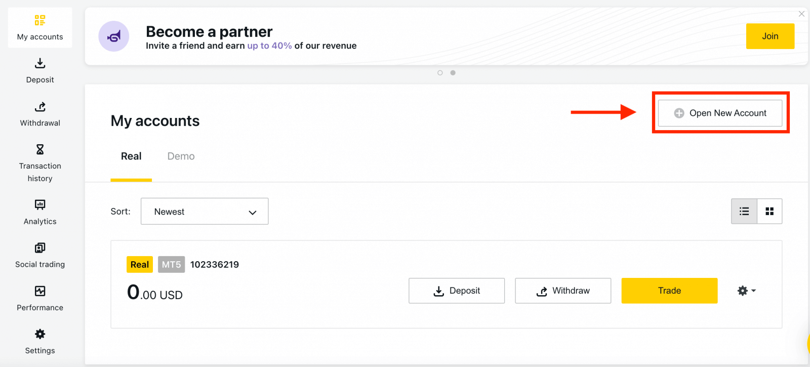 Hur man registrerar sig och öppnar ett handelskonto på Exness Hur man registrerar sig och öppnar ett handelskonto på Exness
