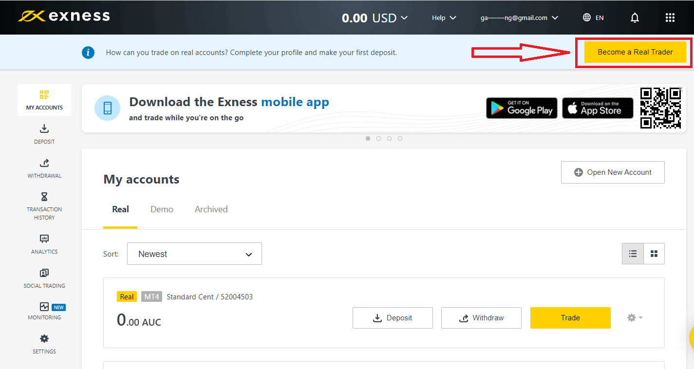 Cum să vă înregistrați și să verificați contul pe Exness